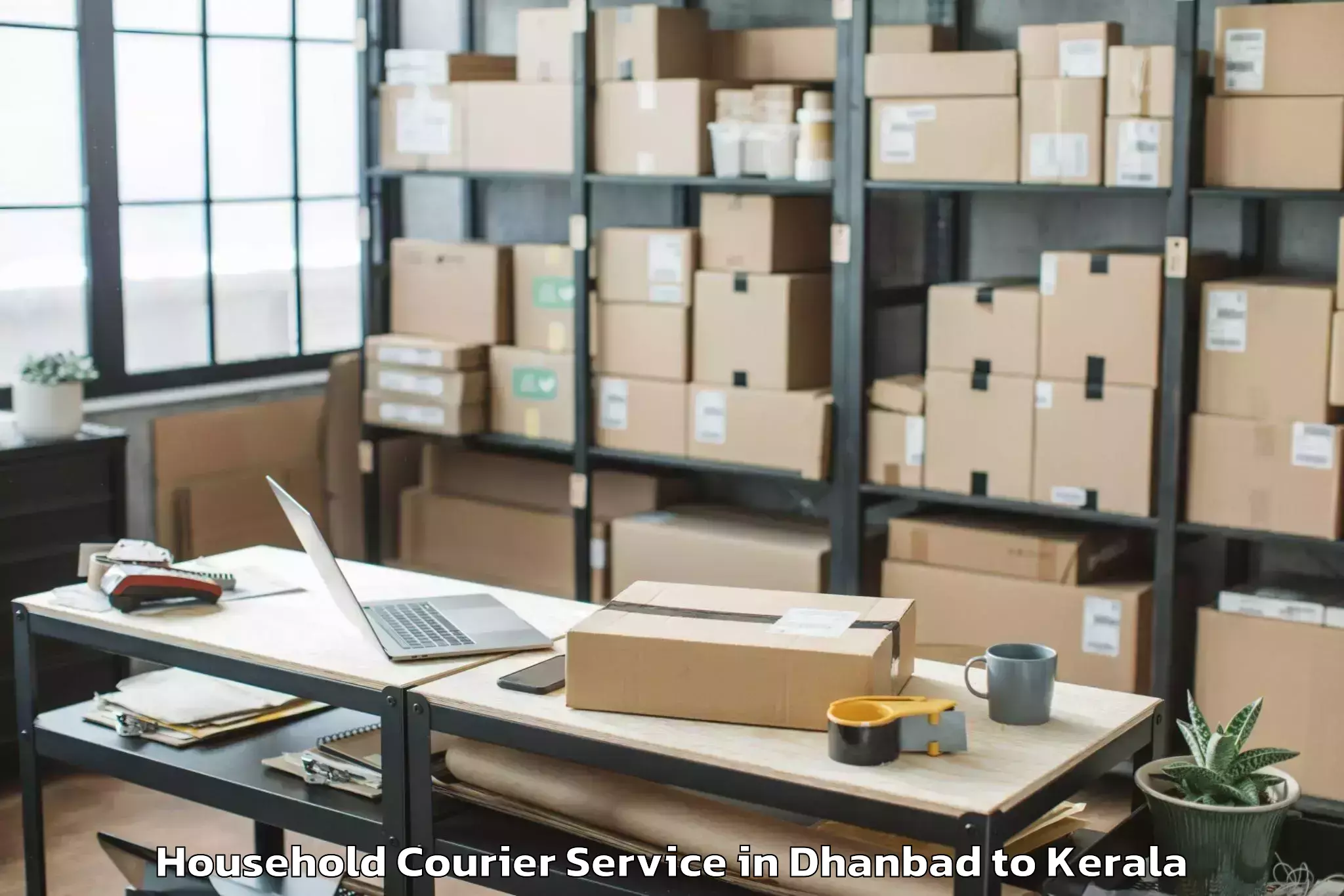 Easy Dhanbad to Naduvannur Household Courier Booking